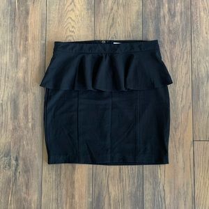(2/$20) Dynamite Black Peplum Mini Skirt
